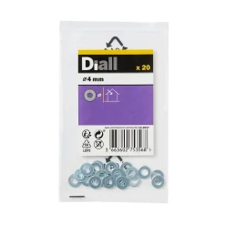 Rondelles plates moyennes en acier au carbone ø 4mm - 20 pièces
