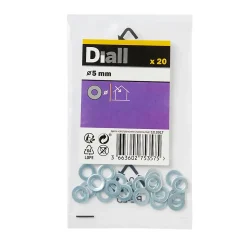 Rondelles plates moyennes en acier au carbone ø 5mm - 20 pièces