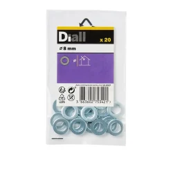 Rondelles plates étroites en acier au carbone ø 8mm - 20 pièces