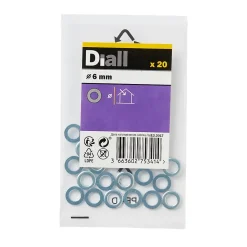 Rondelles plates étroites en acier au carbone ø 6mm - 20 pièces