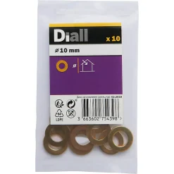 Rondelles plates étroites en laiton ø 10mm - 10 pièces