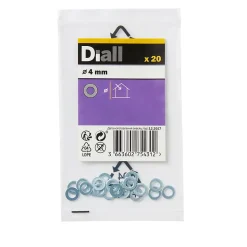 Rondelles plates étroites en acier au carbone ø 4mm - 20 pièces