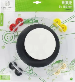 Roue Ø150 mm pour tondeuse Jardin Pratic