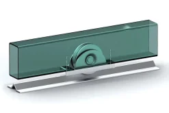 Roue pour portail coulissant monture à support intérieur 2 roulements gorge V - IBFM Argent 14 700