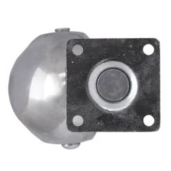 Roulette bille pivotante sans frein ø50 mm, plaque, charge max 40kg