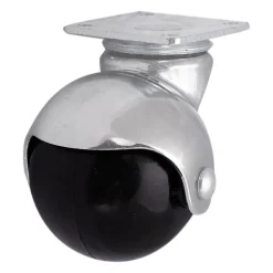 Roulette bille pivotante sans frein ø50 mm, plaque, charge max 40kg