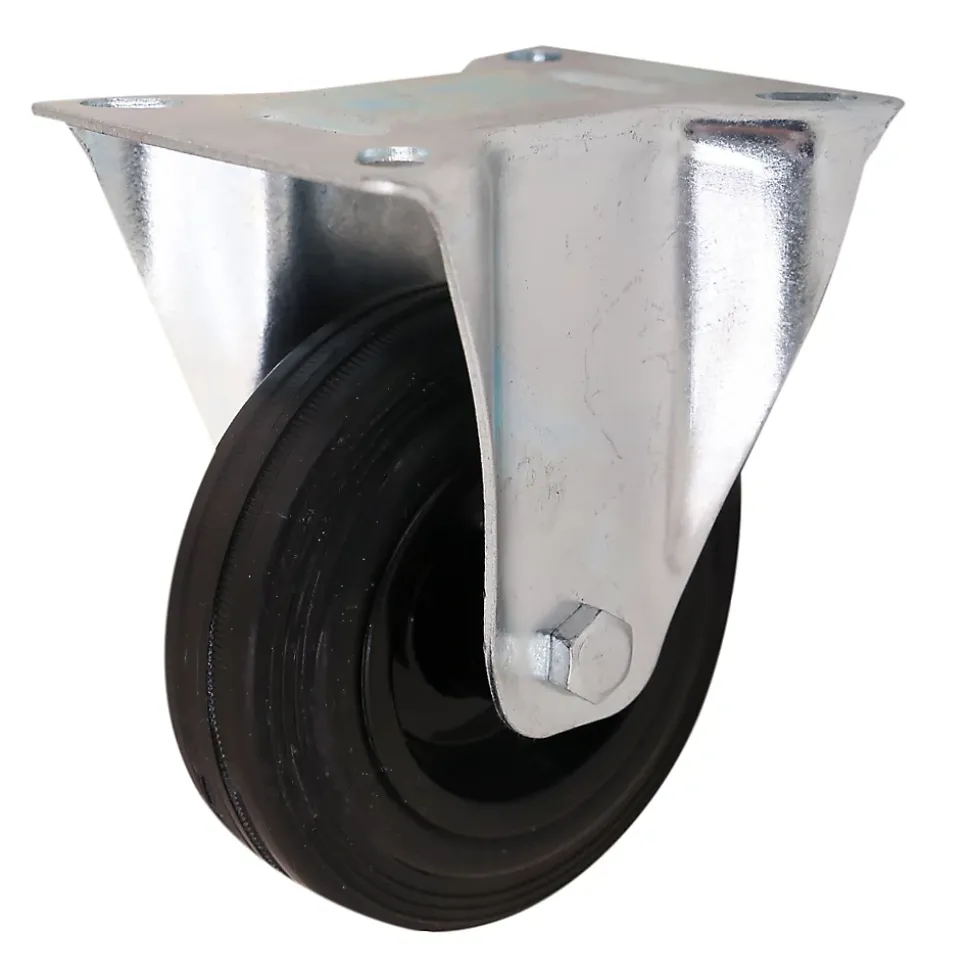 Roulette fixe ø10 cm,75 kg Caoutchouc