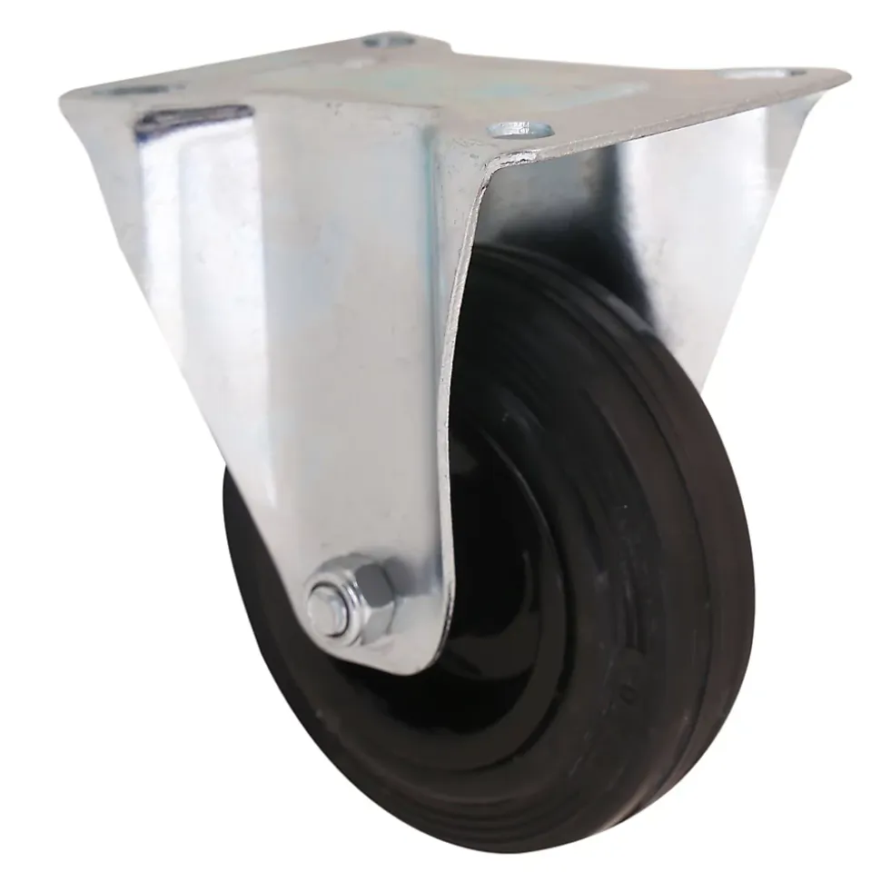 Roulette fixe ø10 cm,75 kg Caoutchouc