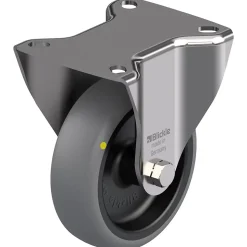 Roulette fixe de 100 mm en acier inoxydable avec thermoplastique gris conducteur d'électricité