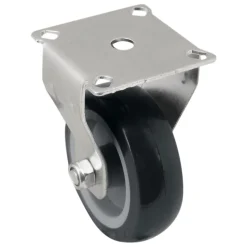 Roulette fixe grise ø7.5 cm, charge max 60 kg
