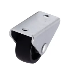 Roulette fixe noire ø2.95 cm, charge max 15 kg