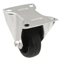 Roulette fixe noire ø8 cm, charge max 70 kg