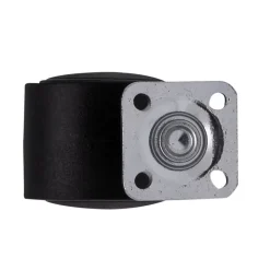 Roulette jumelée pivotante noire ø3.5 cm, charge max 30 kg