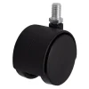 Roulette jumelée pivotante sans frein ø50 mm, tige filetée 10 x 20 mm, charge max 40kg