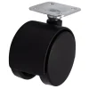 Roulette jumelée pivotante sans frein ø50 mm, plaque 38 x 38 mm, charge max 40 kg