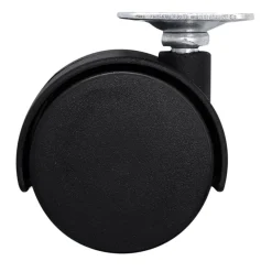 Roulette jumelée pivotante sans frein ø50 mm, plaque 38 x 38 mm, charge max 40 kg