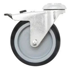 Roulette pivotante avec frein ø100 mm, œil, charge max 70kg