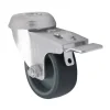 Roulette pivotante grise ø5 cm avec freins, charge max 40 kg