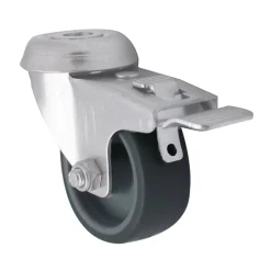 Roulette pivotante grise ø5 cm avec freins, charge max 40 kg