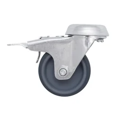 Roulette pivotante grise ø5 cm avec freins, charge max 40 kg