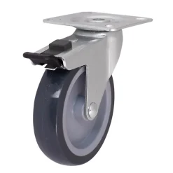Roulette pivotante grise ø10 cm, charge max 70 kg