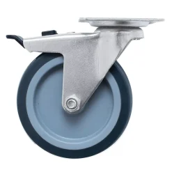 Roulette pivotante grise ø10 cm, charge max 70 kg