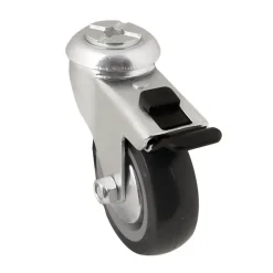 Roulette pivotante grise ø7.5 cm avec freins, charge max 60 kg