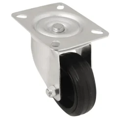 Roulette pivotante noire ø8 cm, charge max 70 kg