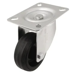 Roulette pivotante noire ø8 cm, charge max 70 kg