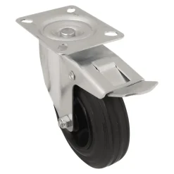 Roulette pivotante noire ø12.5 cm, charge max 75 kg