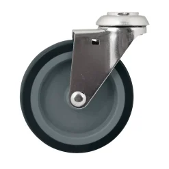 Roulette pivotante sans frein ø100 mm, œil, charge max 70kg