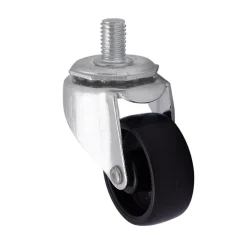 Roulette pivotante sans frein ø40 mm, plaque 10 x 15 mm, 20kg