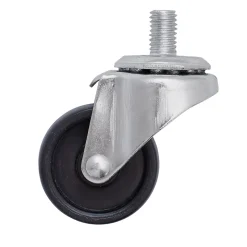 Roulette pivotante sans frein ø40 mm, plaque 10 x 15 mm, 20kg
