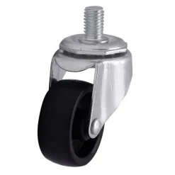 Roulette pivotante sans frein ø40 mm, plaque 10 x 15 mm, 20kg