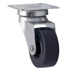 Roulette pivotante sans frein ø40 mm, plaque ø42 mm, charge max 25kg