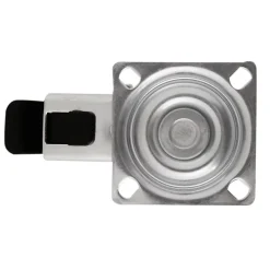 Roulette pivotante sur plaque grise ø7.5 cm avec freins, charge max 60 kg