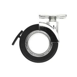 Roulette Rotola chrome et noir Ø65mm
