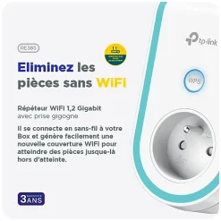 Répéteur WiFi AC1200 avec prise intégrée TP-Link