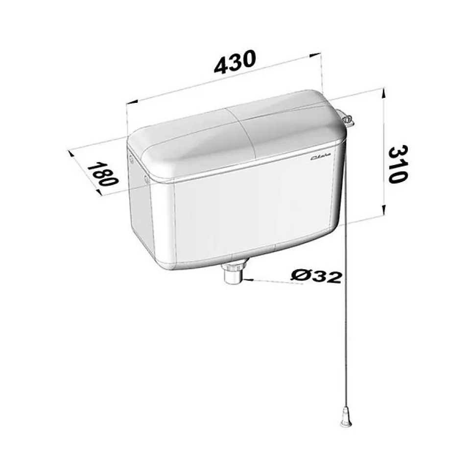 Réservoir WC - DZ 500 - Clara - Haut