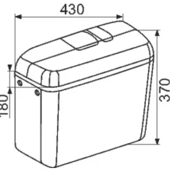 Réservoir WC - F 6000 - Clara - Bas - Double débit