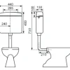 Réservoir WC - REGI SUPER - Regiplast - Simple débit - Semi-bas - Interrompable