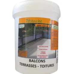 Résine d'étanchéité pour Balcons - Terrasses - Toitures - Gris - 1Kg
