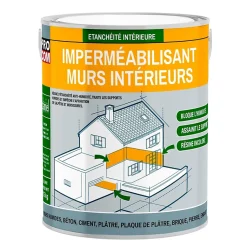 Résine étanchéité, imperméabilisation mur intérieur durcisseur PROCOM-2.5 litres-Incolore