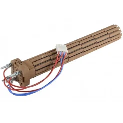 Résistance stéatite 2400W diam : 47 tri cablée tête carrée - Résistance stéatite 2400W diam : 47 tri cablé tête carrée