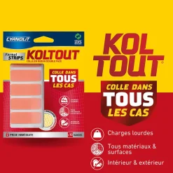 Ruban adhésif de fixation transparente Cyanolit Koltout - 10 pièces
