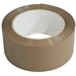 Ruban adhésif d'emballage polypropylène havane 28mic - rouleau adhésif marron 48 mm x 100 m - Carton de 36