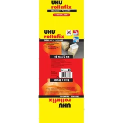 Ruban adhésif d'emballage Rollafix transparent 66 x 50 mm