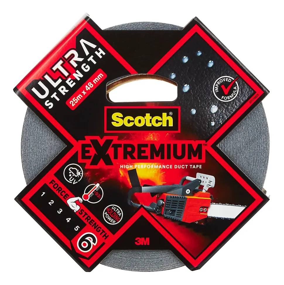 Ruban adhésif toile de réparation Scotch Extremium 25 x 48 mm noir