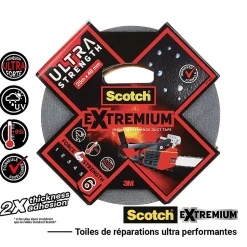Ruban adhésif toile de réparation Scotch Extremium 25 x 48 mm noir