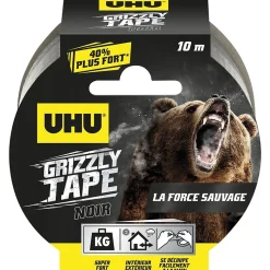 Ruban adhésif UHU Grizzly tape noir 10m